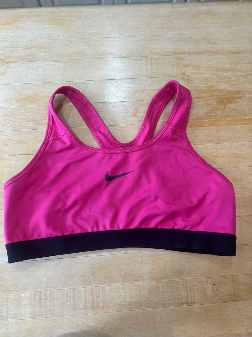 Nike Hot Pink Racerback Sports Bra with Black Underband